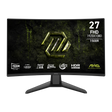 Monitor gaming MSI MAG 274CF X24 de 27 pulgadas con pantalla curva y alta resolución, ideal para juegos y entretenimiento.