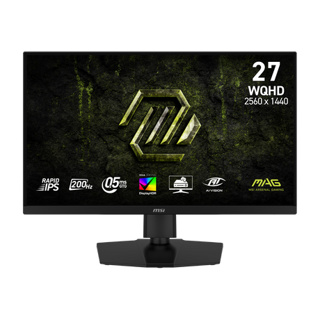 Monitor gaming MSI MAG 274QPF E20 con pantalla grande y detalles nítidos, ideal para juegos y uso profesional.