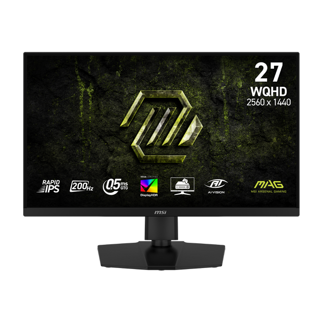 Monitor gaming MSI MAG 274QPF E20 con pantalla grande y detalles nítidos, ideal para juegos y uso profesional.