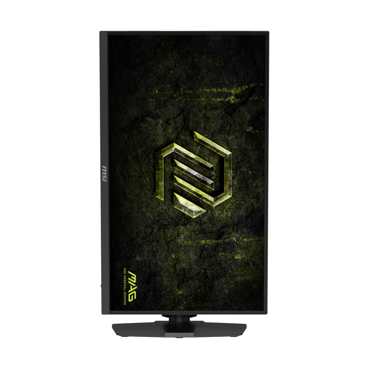 Monitor gaming MSI MAG 274QPF X32 con pantalla grande, diseño moderno y detalles en la pantalla, ideal para juegos de alta calidad.