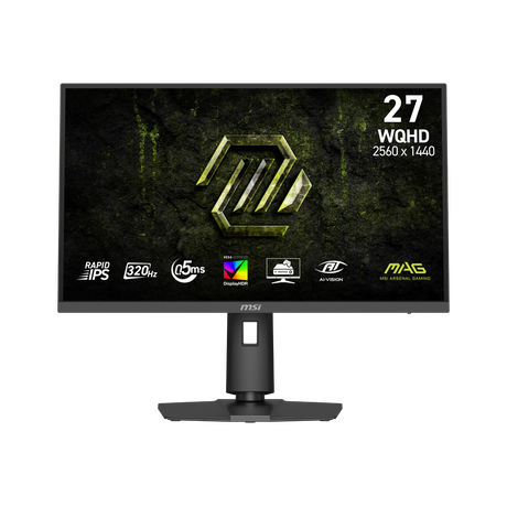 Monitor gaming MSI MAG 274QPF X32 de pantalla grande con diseño moderno y detalles en la imagen.