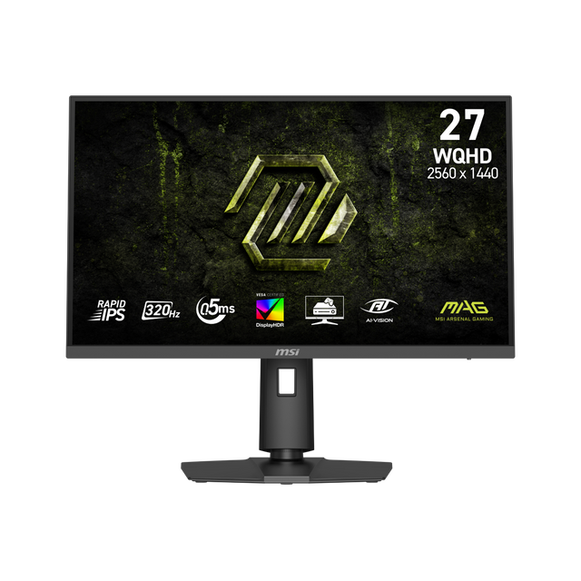 Monitor gaming MSI MAG 274QPF X32 con pantalla grande, diseño moderno y detalles visibles en la imagen.