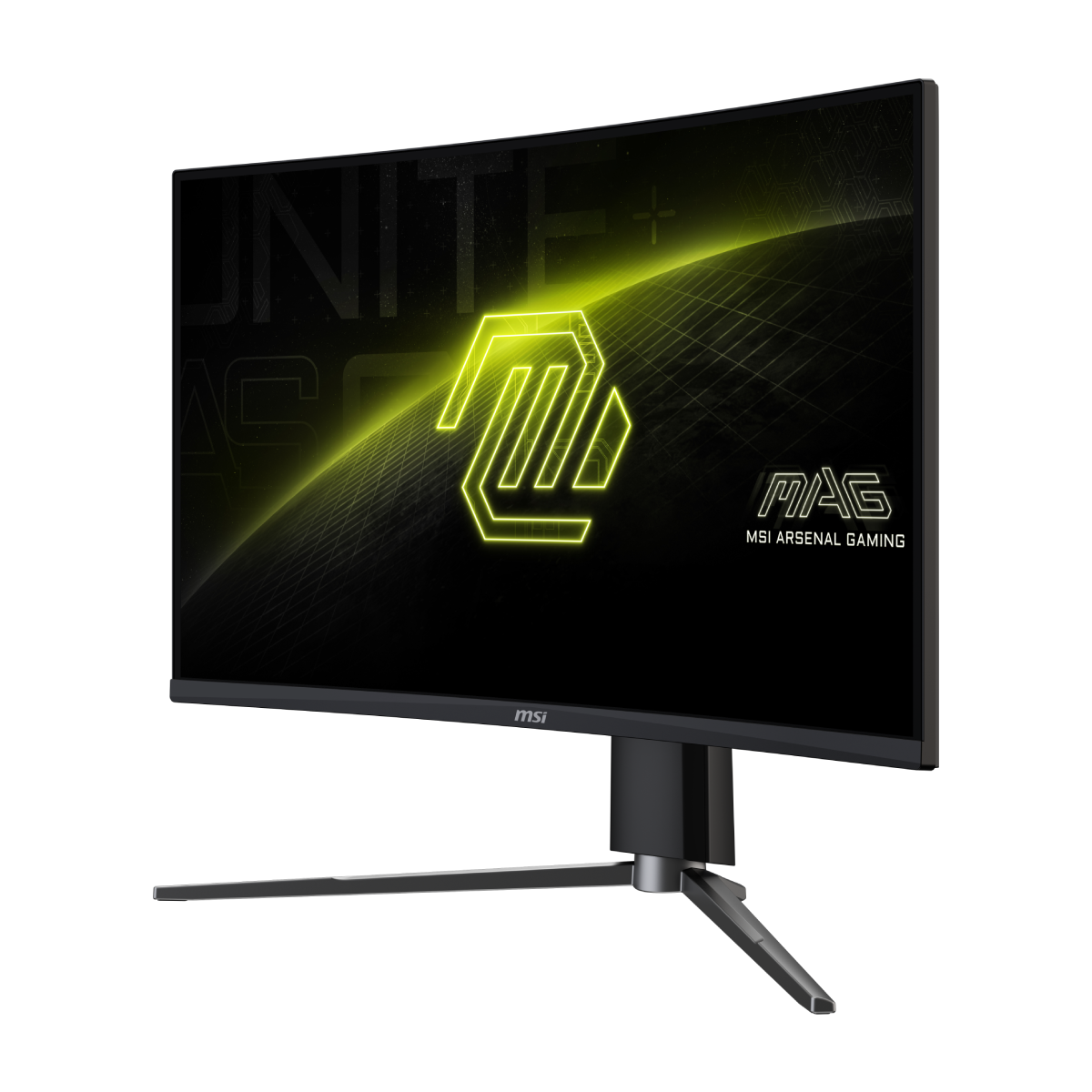 Monitor gaming MSI MAG 27CQ6PF con pantalla curva, resolución alta y diseño moderno para gaming en alta calidad.