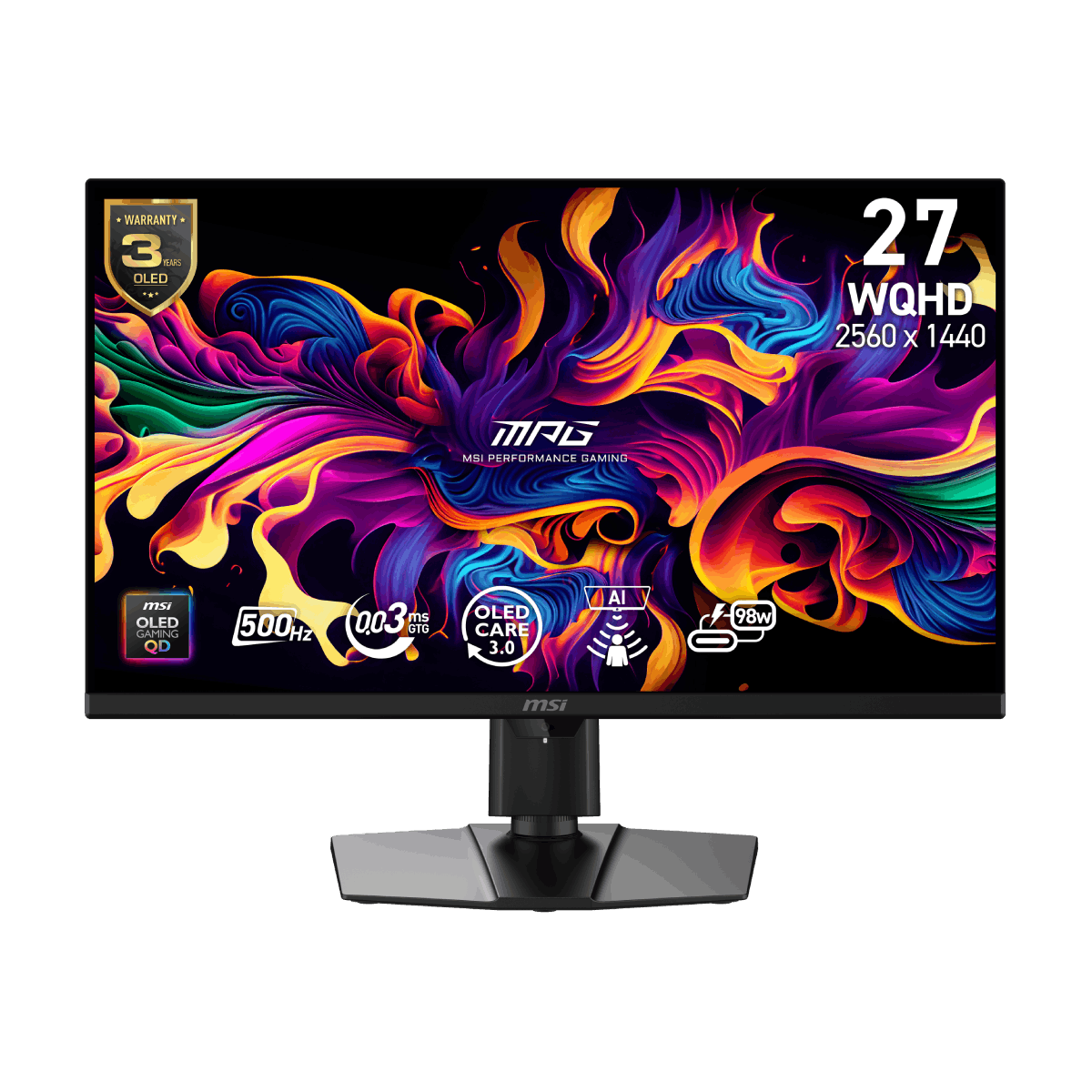Monitor gaming de MSI MPG 271QR QD-OLED X50 de 27 pulgadas