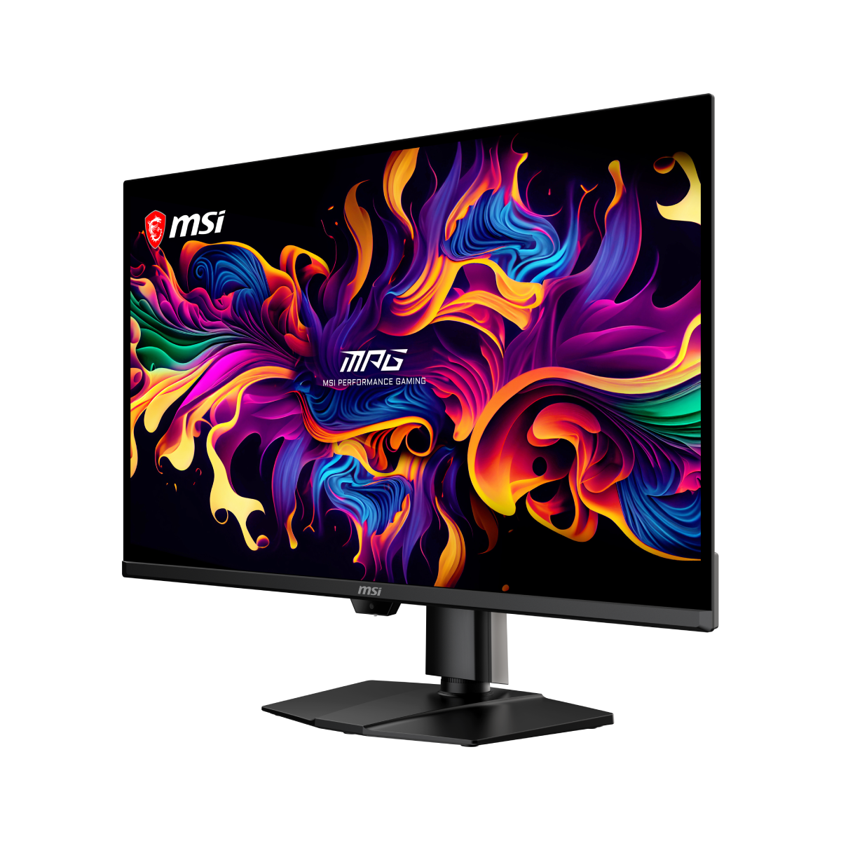Monitor gaming MSI MPG 322UR QD-OLED X24 con pantalla OLED, diseño moderno y detalles de alta resolución.