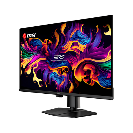 Monitor gaming MSI MPG 322UR QD-OLED X24 con pantalla OLED, diseño moderno y detalles de alta resolución.