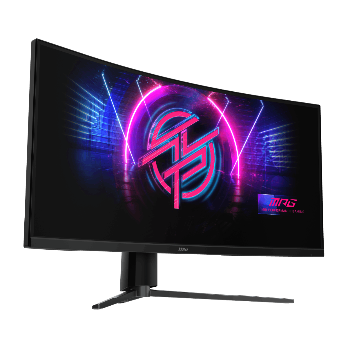 Monitor gaming MSI MPG 346CQRF X24 ultrawide con pantalla curva, resolución alta y diseño moderno, ideal para juegos y trabajo.