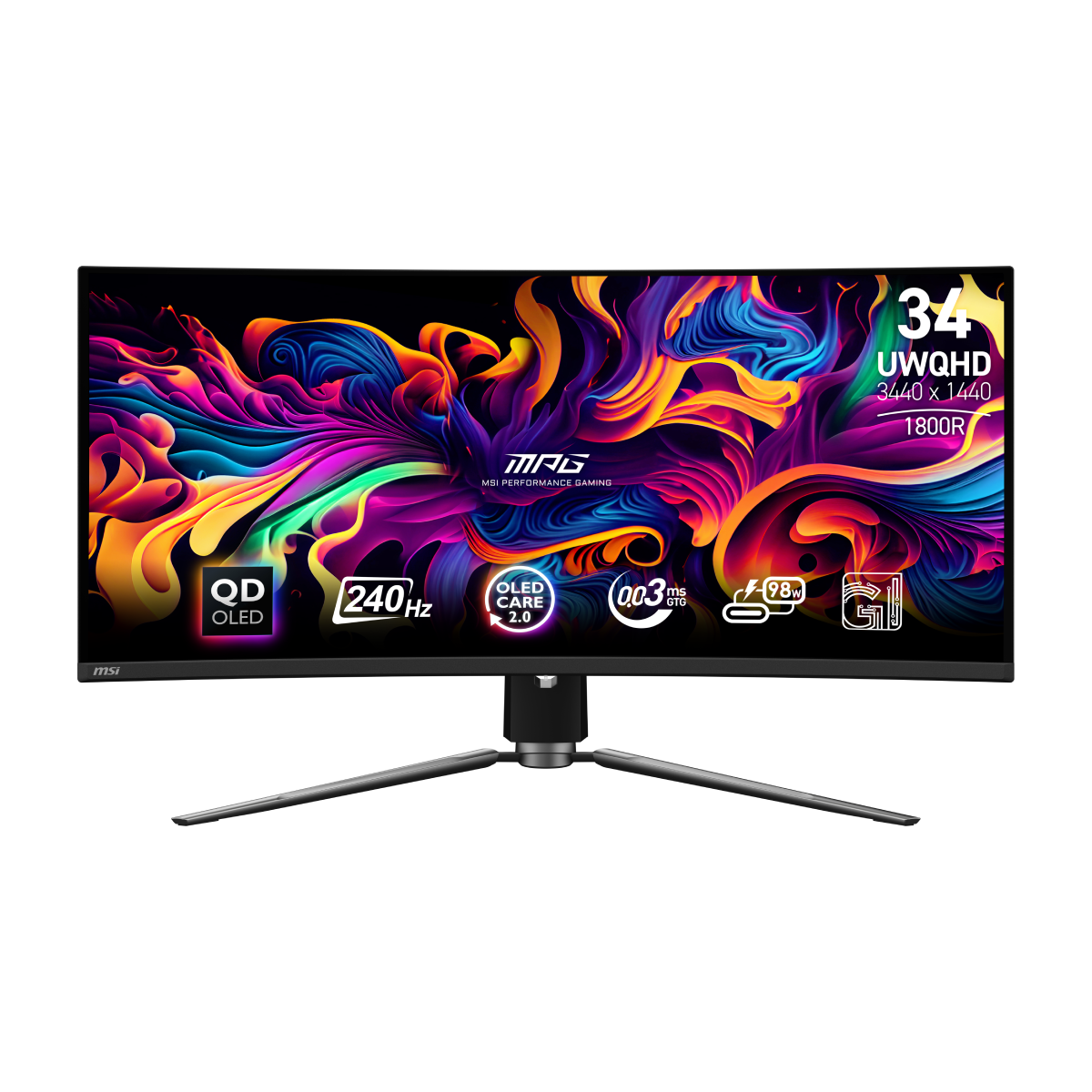 MSI MPG 341CQPX QD-OLED | Monitor Gaming Ultrawide QD-OLED de 34