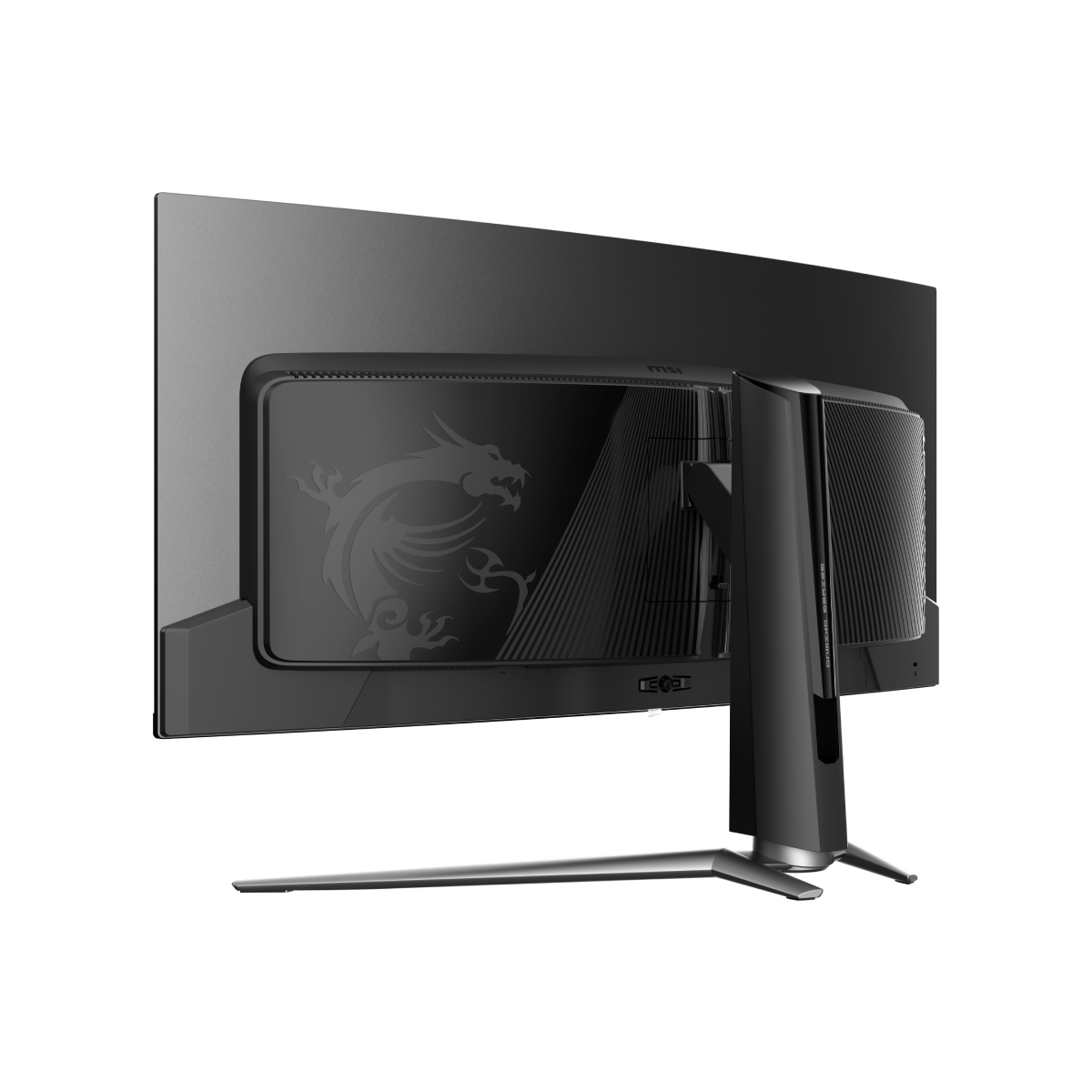 Monitor gaming MSI MAG 341CQP QD-OLED de pantalla ultra ancha con diseño ergonómico y detalles en la imagen