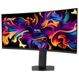 Monitor gaming ultrawide MSI MAG 341CQP QD-OLED X28 con pantalla curva y diseño moderno, ideal para juegos y entretenimiento.