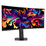 Monitor gaming MSI MAG 341CQP QD-OLED X28 con pantalla ultrawide y diseño moderno, visible en la imagen.