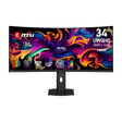 Monitor gaming ultrawide MSI MAG 341CQP QD-OLED X28 con pantalla curva y colores vibrantes, ideal para gaming y entretenimiento.