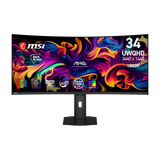 Monitor gaming ultrawide MSI MAG 341CQP QD-OLED X28 con pantalla curva y colores vibrantes, ideal para gaming y entretenimiento.