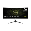 Monitor gaming MSI MAG 342CQRF E20 ultrawide con pantalla curva y diseño moderno, ideal para juegos y entretenimiento.