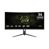 Monitor gaming MSI MAG 342CQRF E20 ultrawide con pantalla curva y diseño moderno, ideal para juegos y entretenimiento.