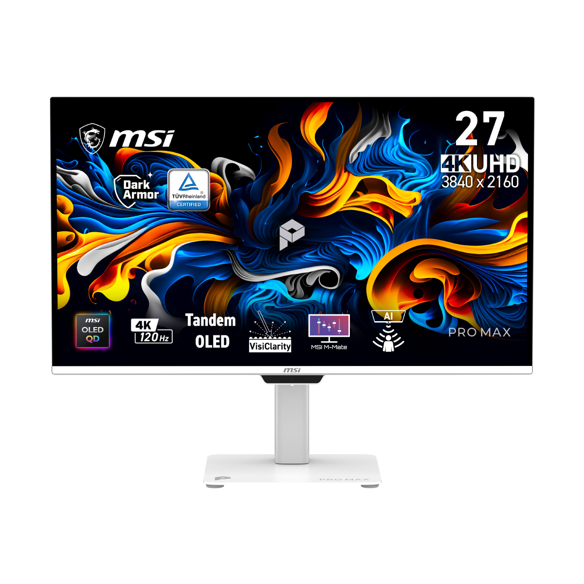 Monitor para profesionales 4K MSI PRO MAX 271UPXW12G de 27 pulgadas