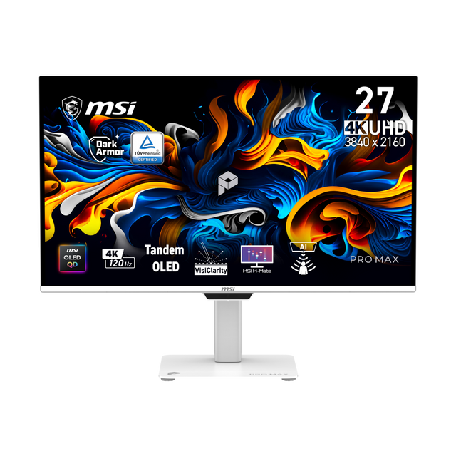 Monitor para profesionales 4K MSI PRO MAX 271UPXW12G de 27 pulgadas