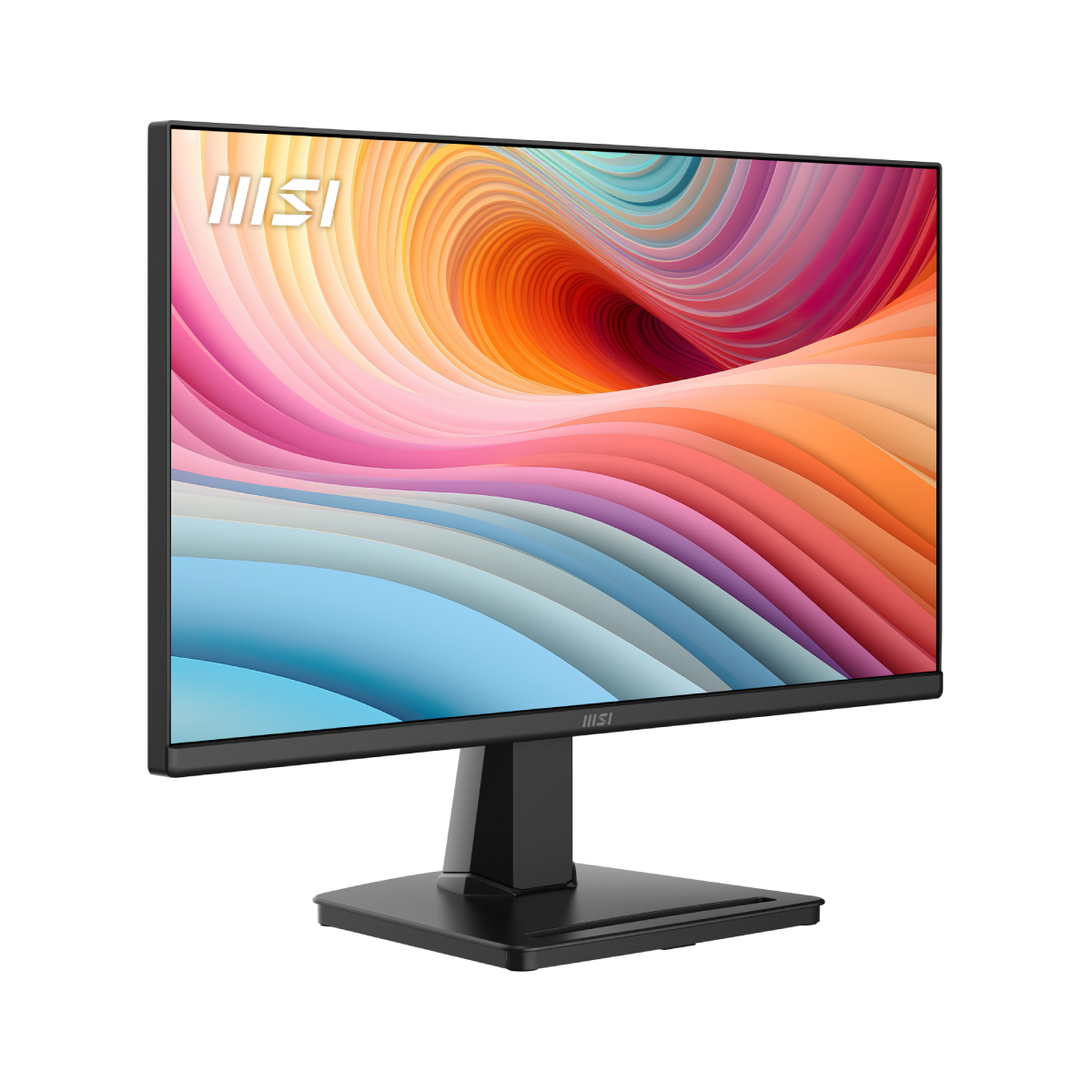 Monitor profesional MSI PRO MP225 E12VL de 24 pulgadas con pantalla brillante y diseño ergonómico, ideal para tareas de oficina.