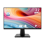 Monitor profesional MSI PRO MP225 E12VL de 23 pulgadas, pantalla con biseles delgados y diseño elegante para trabajo y productividad.