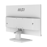 Monitor profesional MSI PRO MP241W E14V con pantalla grande, diseño elegante y detalles visibles del panel y marcos.