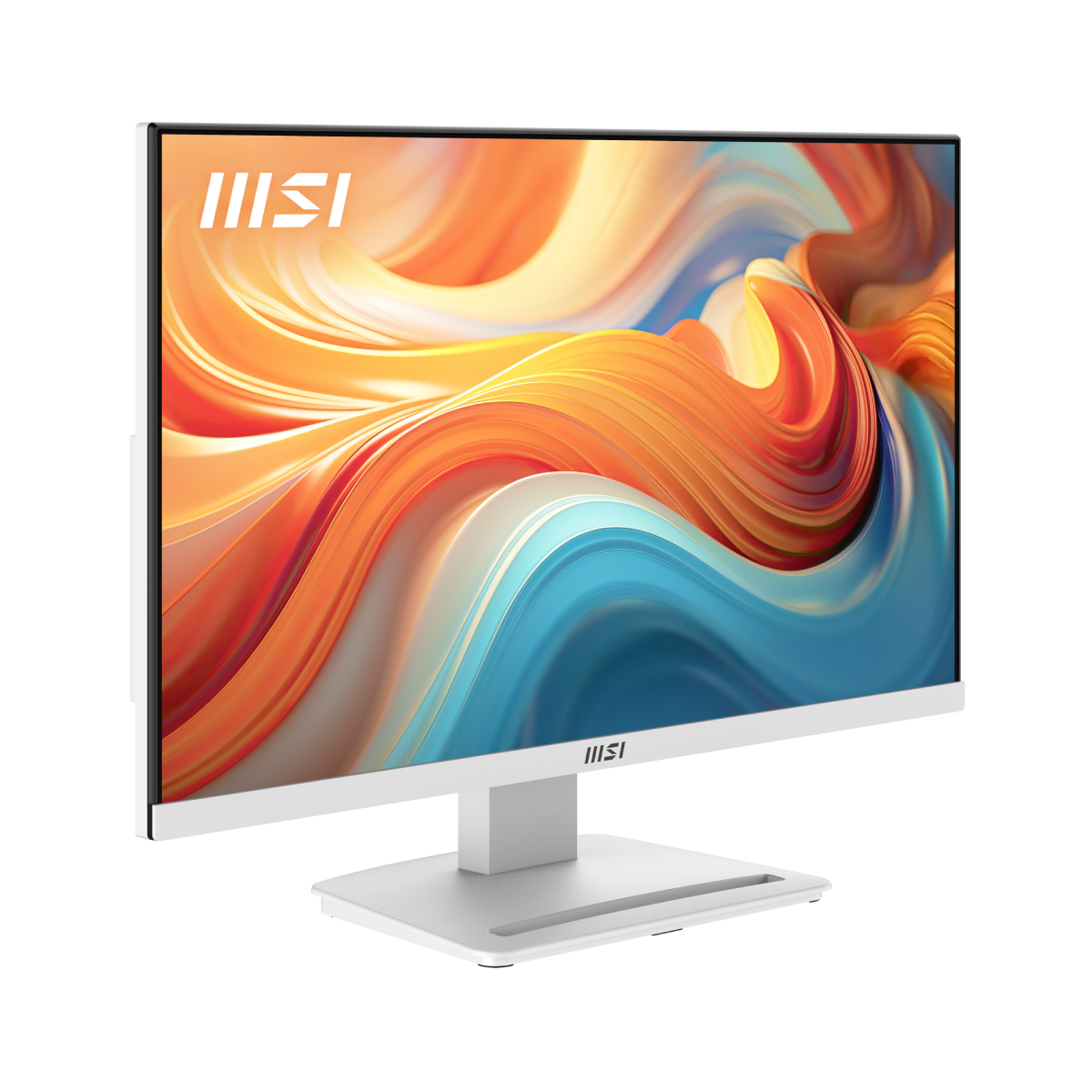 Monitor profesional MSI PRO MP241W E14V de pantalla grande con diseño elegante y bordes delgados, ideal para trabajo y productividad.