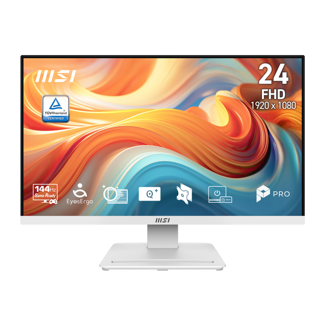 Monitor profesional MSI PRO MP241W E14V con pantalla grande y diseño moderno, ideal para trabajos de oficina y productividad.