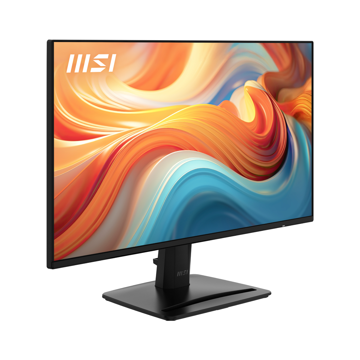 Monitor profesional MSI PRO MP243 E14 con pantalla panorámica, diseño elegante y acabado en color gris.