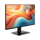 Monitor profesional MSI PRO MP243 E14 con pantalla panorámica, diseño elegante y acabado en color gris.
