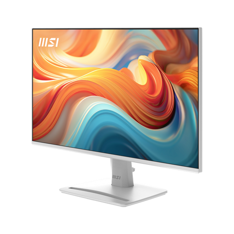 Monitor profesional MSI PRO MP243W E14 de 23.8 pulgadas con pantalla nítida y diseño elegante para uso en oficina.