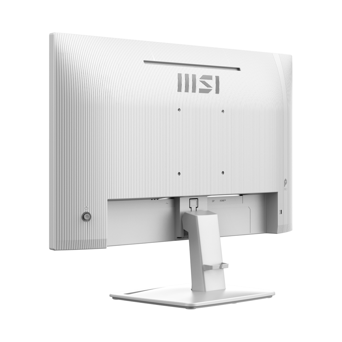 Monitor profesional MSI PRO MP243W E14 con pantalla grande y diseño elegante para trabajo y productividad.