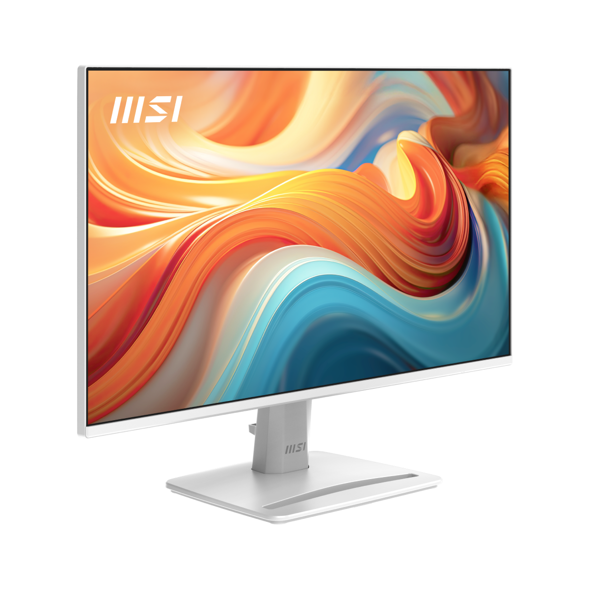 Monitor profesional MSI PRO MP243W E14 con pantalla de 23.8 pulgadas y diseño elegante, ideal para trabajo y productividad.