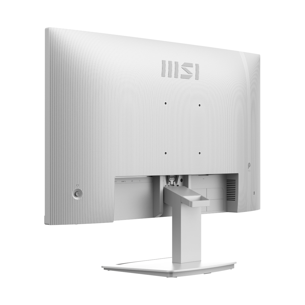 MSI PRO MP273QW E14 professional monitor displaying a high-resolution screen with sleek black design and thin bezels
