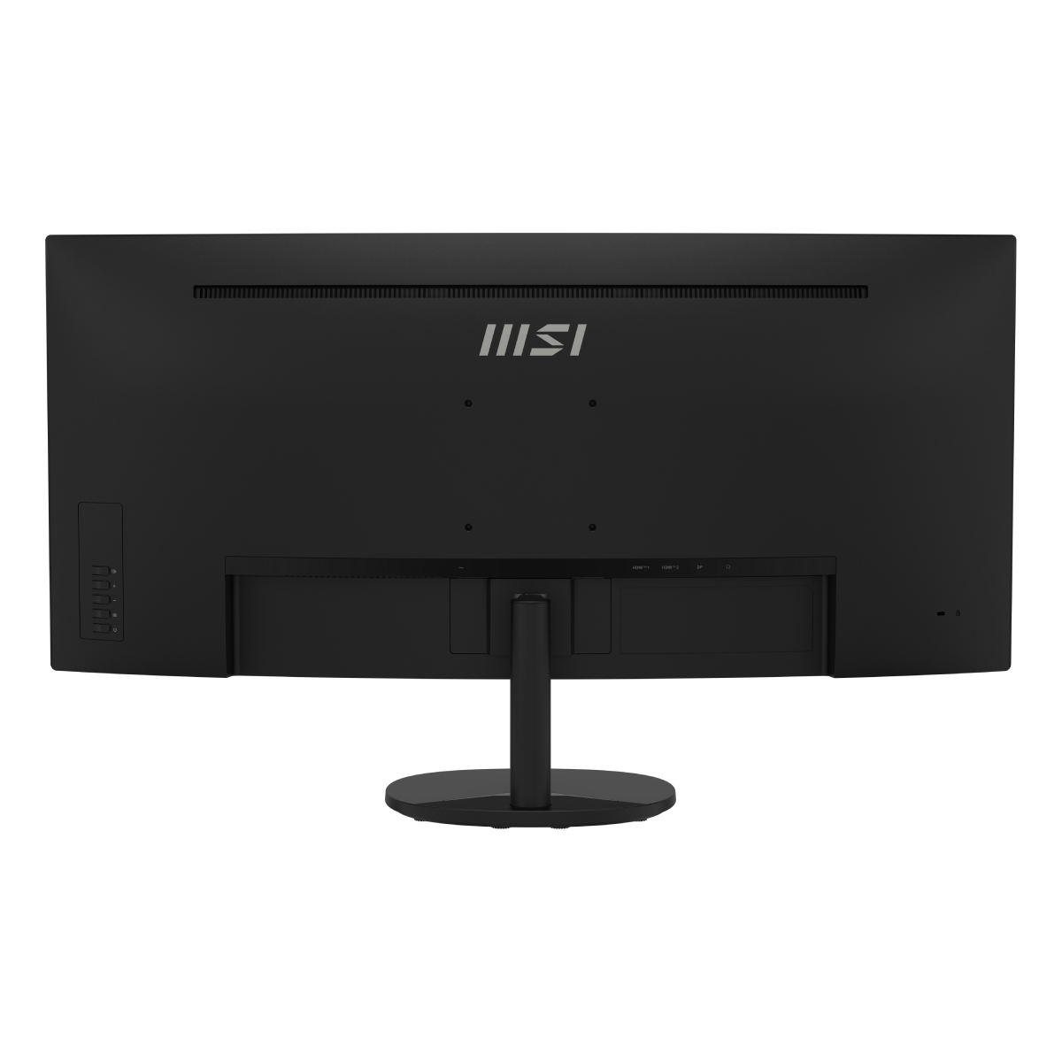 Monitor profesional MSI PRO MP341CQ E12 con pantalla curva y detalles nítidos en imagen.