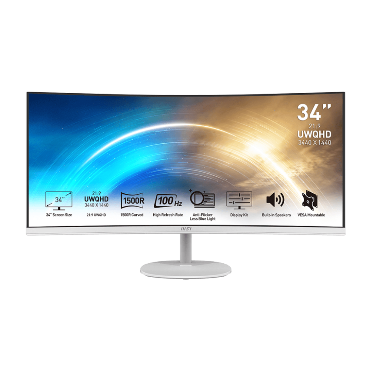 monitor profesional ultra wide msi pro mp341cqw de 34