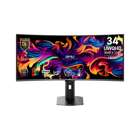 Monitor Ultra-Wide de MSI MPG 341CQR QD-OLED X36 con 34 pulgadas