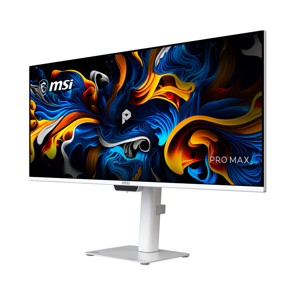 Monitor profesional ultrawide MSI PRO MAX 341QPXW14G de 34 pulgadas con pantalla curva blanca