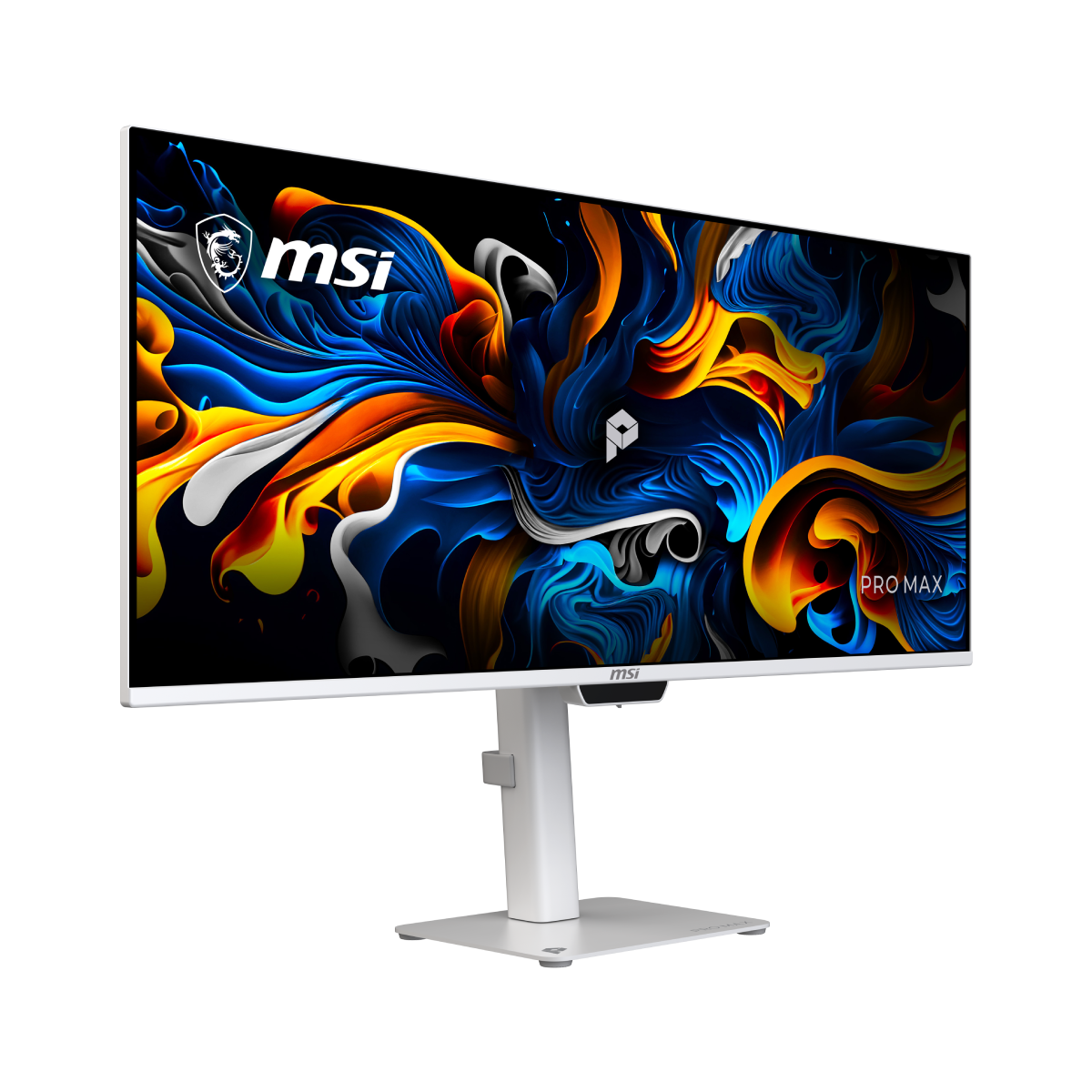 Monitor profesional ultrawide MSI PRO MAX 341QPXW14G en vista frontal sobre fondo blanco