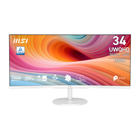 Monitor ultrawide de MSI PRO MP341CQW E12 de 34 pulgadas