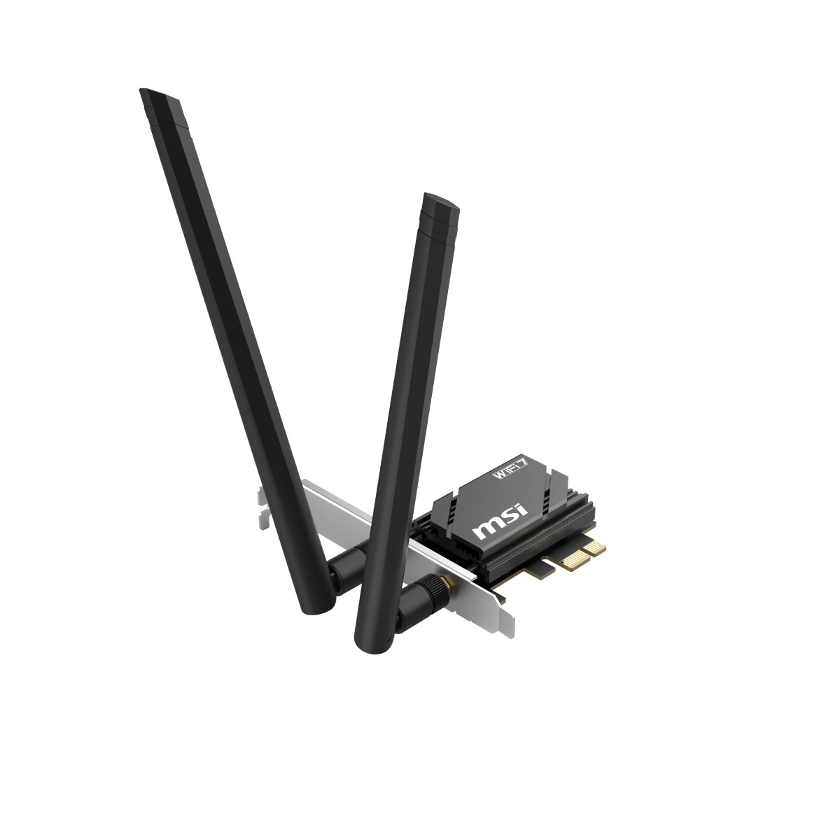 Tarjeta PCIe MSI Herald BE6500 WiFi 7 para redes, pequeña tarjeta de conexión inalámbrica, compatible con WiFi 7.