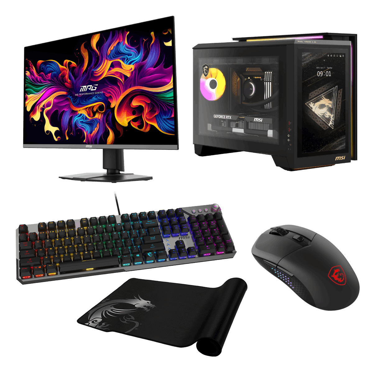 MSI MEG Vision X AI 2NVV9-069ES + MPG 321URX QD-OLED + Pack Periféricos | Setup Gaming - MSI e-Shop | Tienda Oficial MSI España