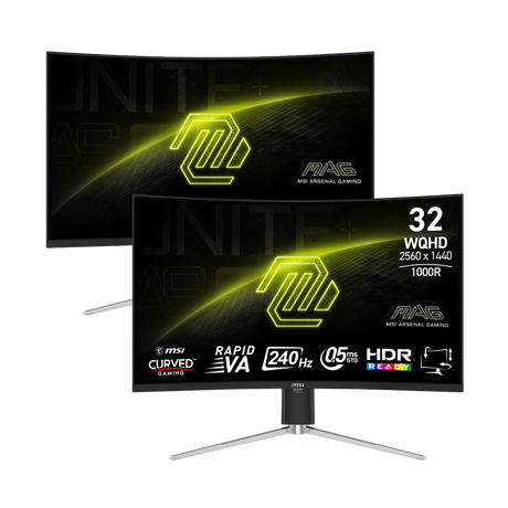 Pack de 2 monitores gaming curvos de MSI MAG 325cqrxf E2