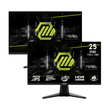 Pack de 2 monitores gaming de MSI MAG 255F E20