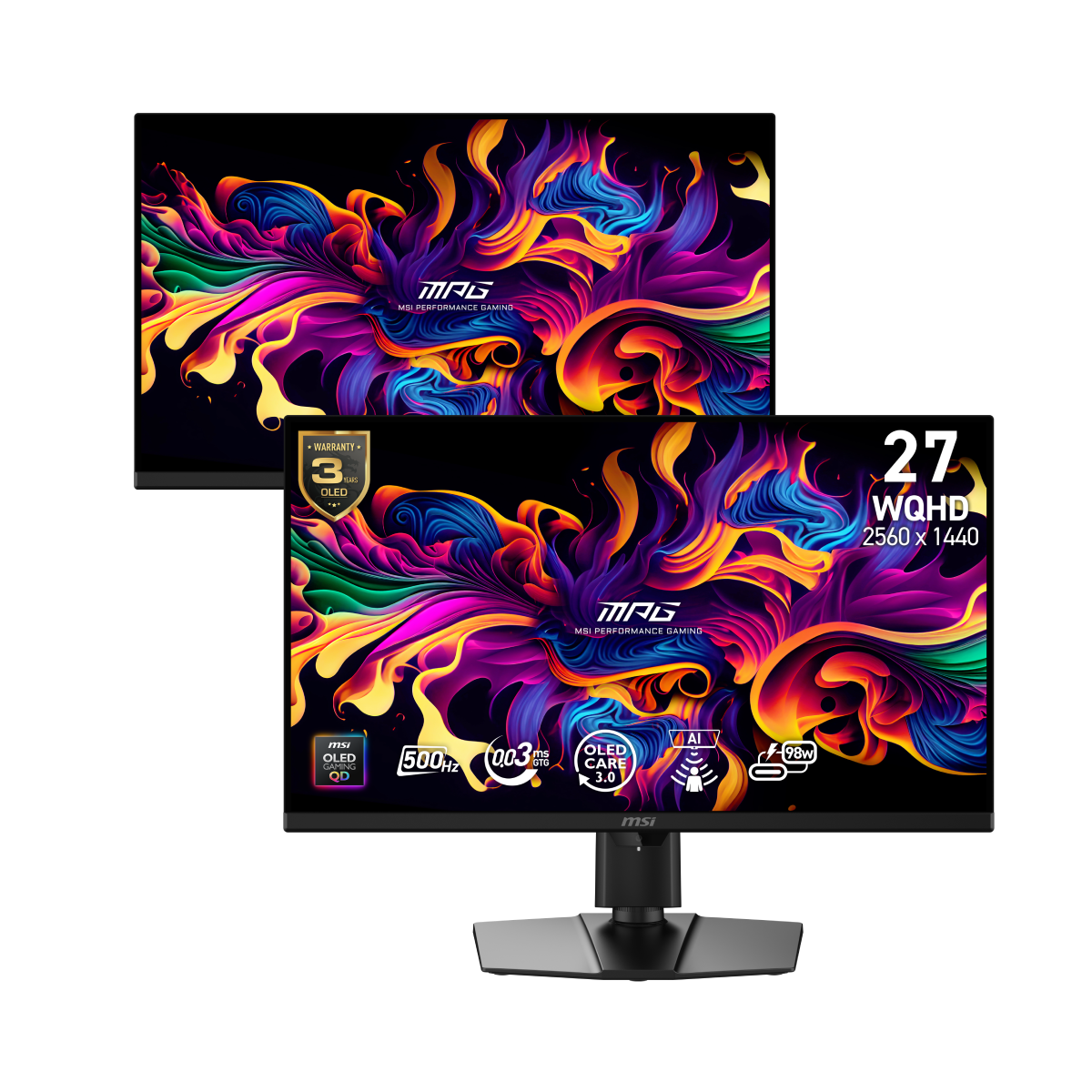 Pack 2 monitores gaming de MSI MPG 271QR QD-OLED X50