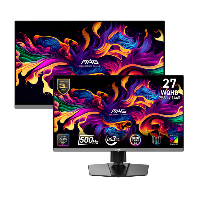 Pack de 2 monitores gaming de MSI MAG 272QD QD-OLED X50