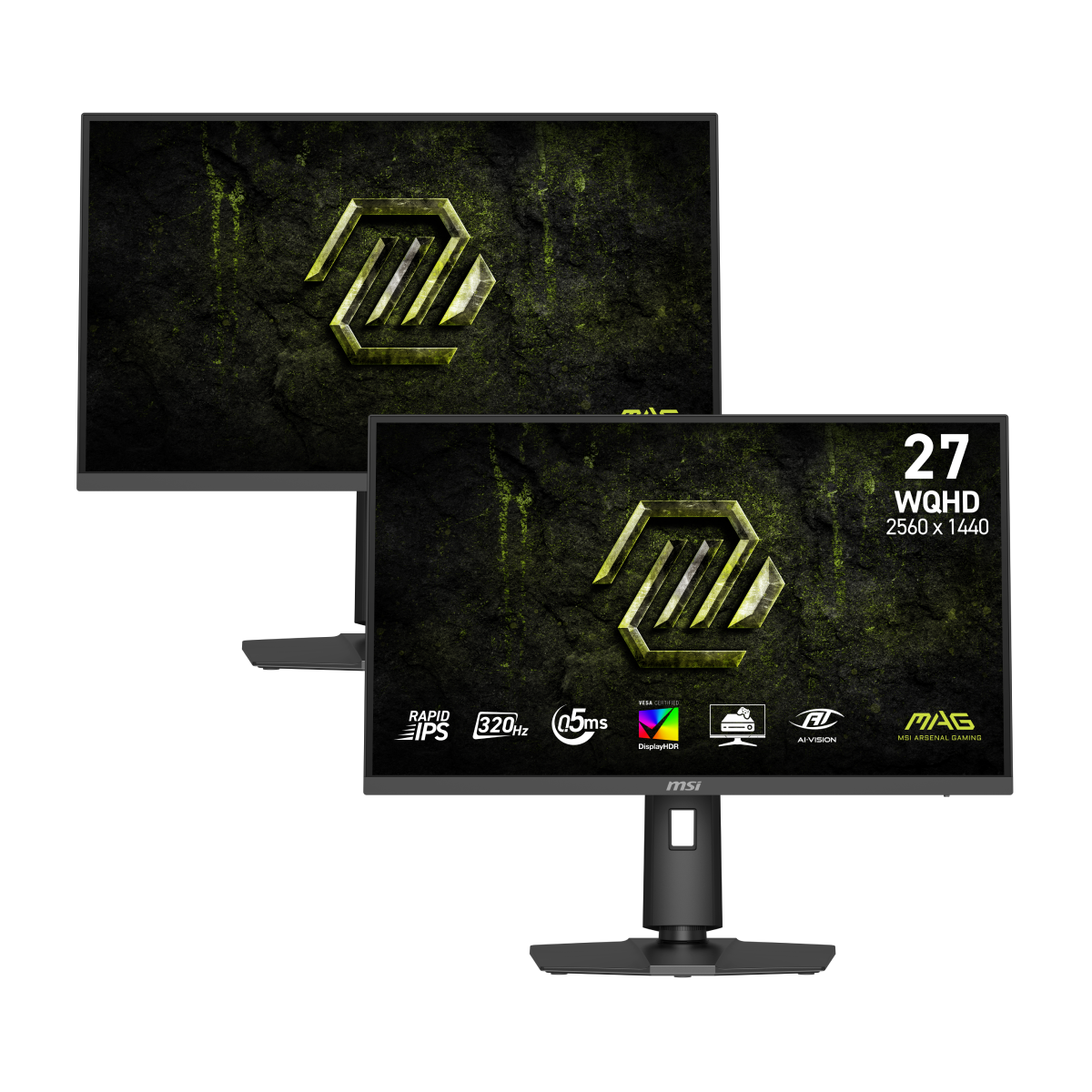 Pack de 2 monitores gaming de MSI MAG 274QPF X32