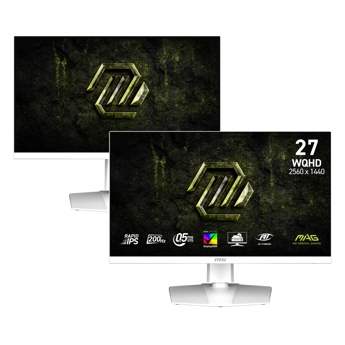 Pack de 2 monitores gaming de MSI MAG 274QRFW E20 de 27 pulgadas