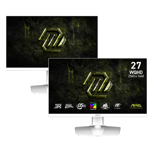 Pack de 2 monitores gaming de MSI MAG 274QRFW E20 de 27 pulgadas