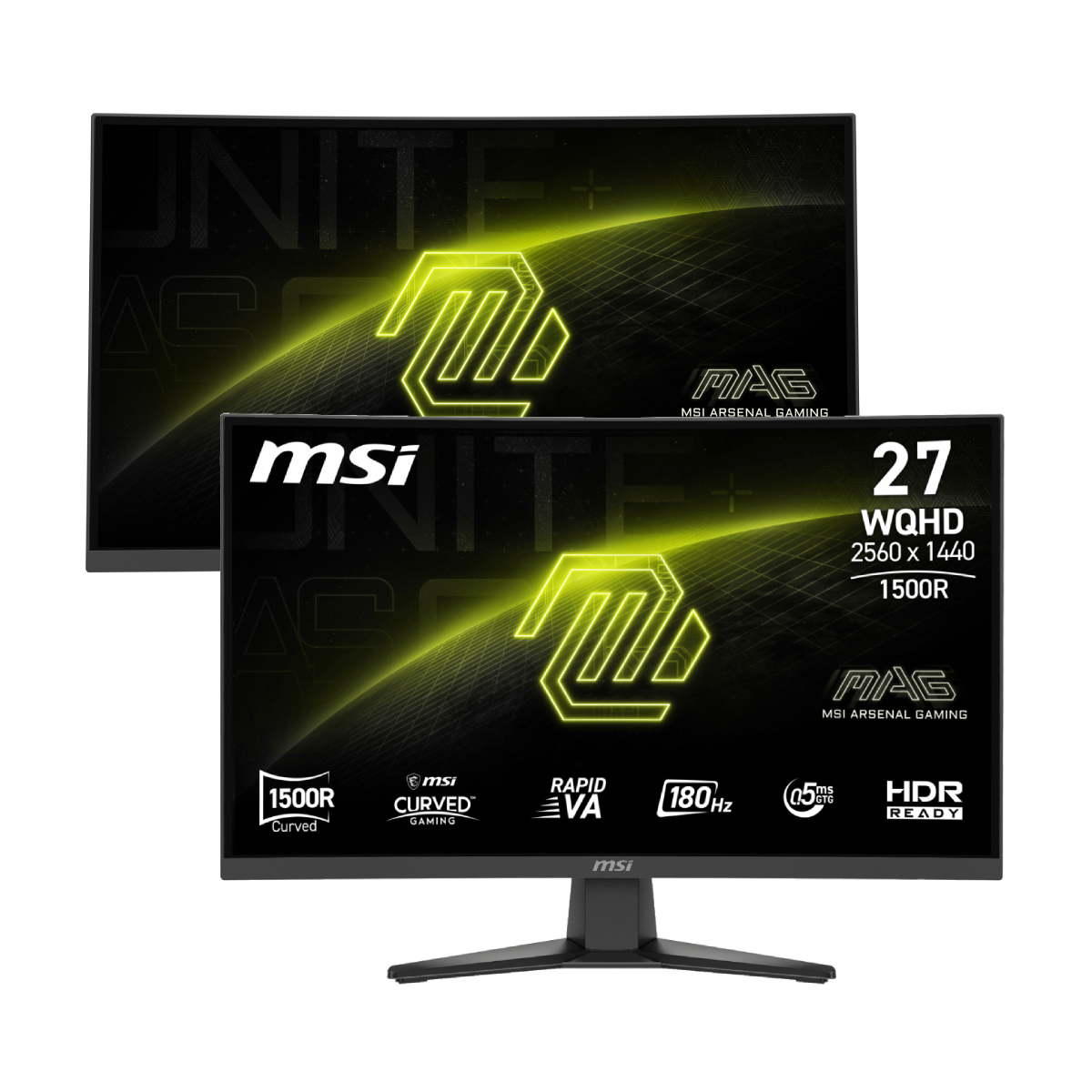 Pack de 2 monitores gaming de MSI MAG 275CQF E18