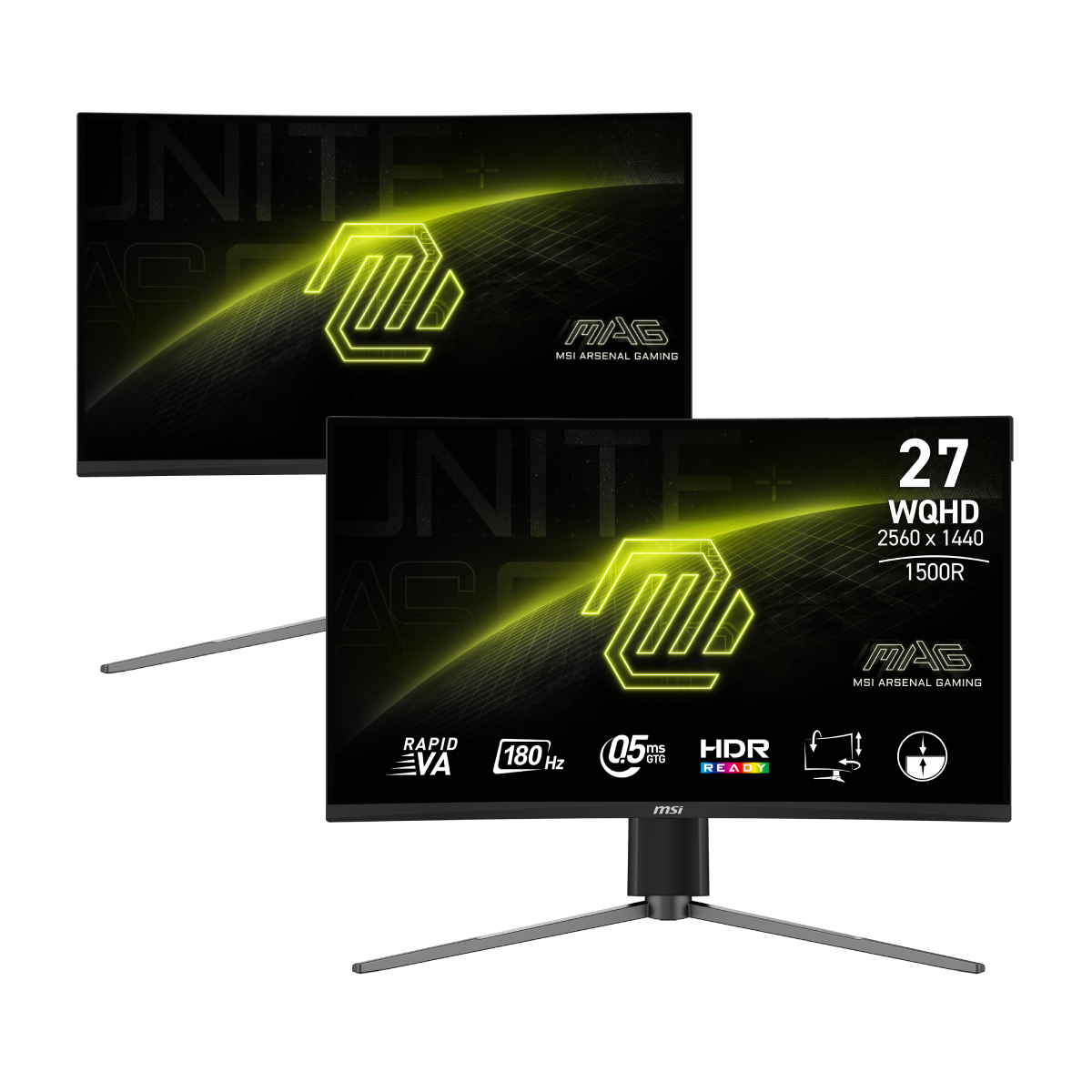 Pack de 2 monitores gaming de MSI MAG 27CQ6PF
