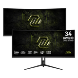 Pack de 2 monitores ultrawide gaming de MSI MAG 342CQRF E20 de 34 pulgadas